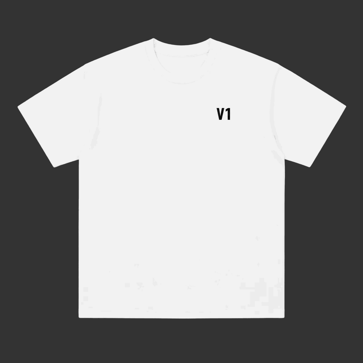 V1 T-Shirt cloud white heavyweight cotton with aviation design